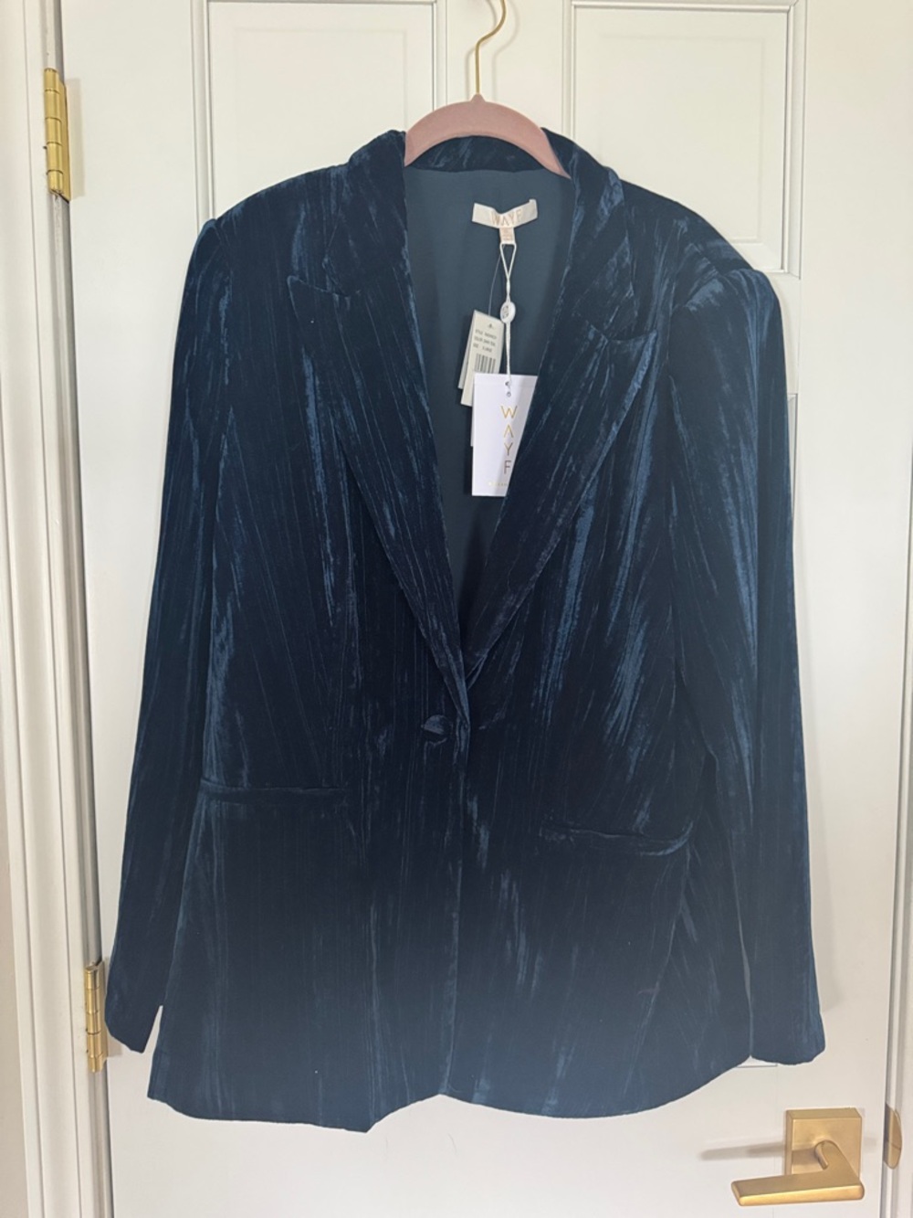 WAYF Teal Emma Rose Pierre  S Blazer